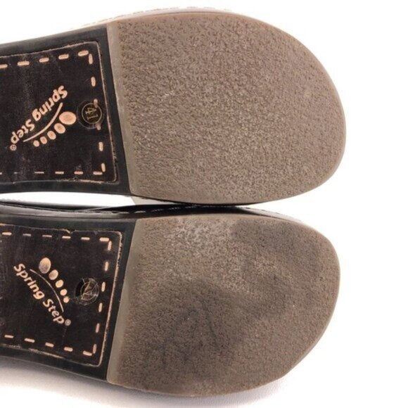 Spring Step Burbank Brown Leather Slip on Clogs EUR 41 - Picture 12 of 15